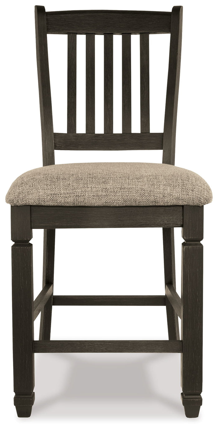 Tyler Creek - Upholstered Barstool (Set of 2) - Black / Grayish Brown image 4