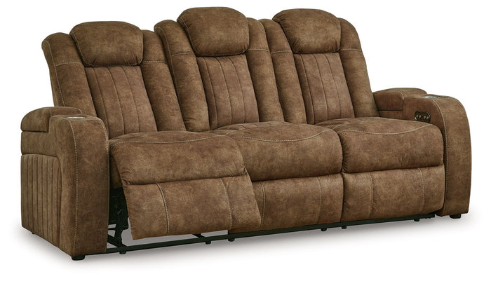 Wolfridge - Power Reclining Sofa With Adj Headrest - Brindle image 2