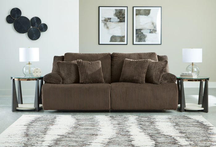 Top Tier - 2-Piece Sectional Reclining Loveseat - Chocolate image 3