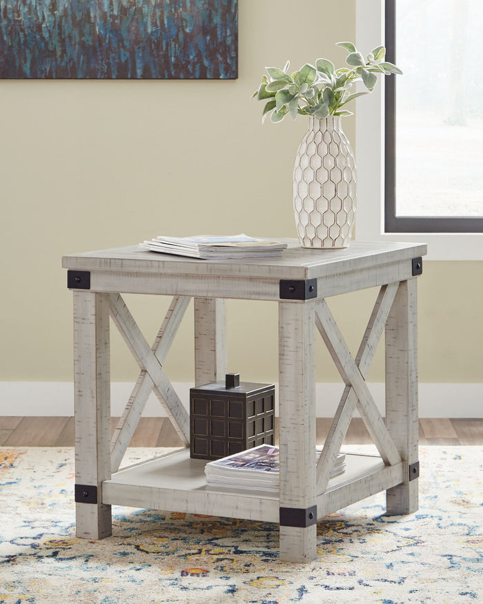 Carynhurst - Rectangular End Table - Whitewash image 3