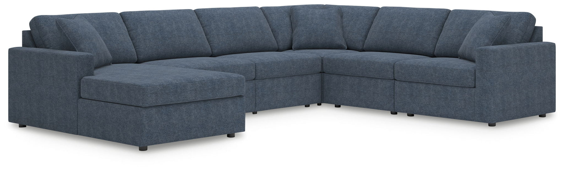 Blue / 6 Pc. Sectional With Laf Corner Chaise