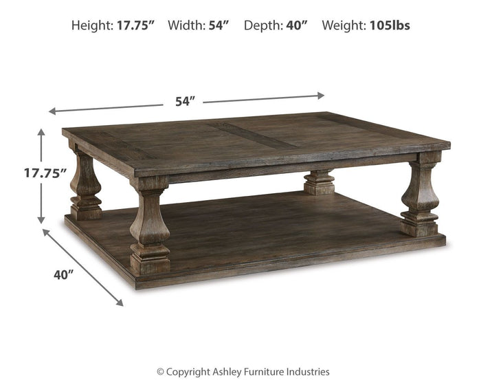 Johnelle - Rectangular Cocktail Table - Gray image 3