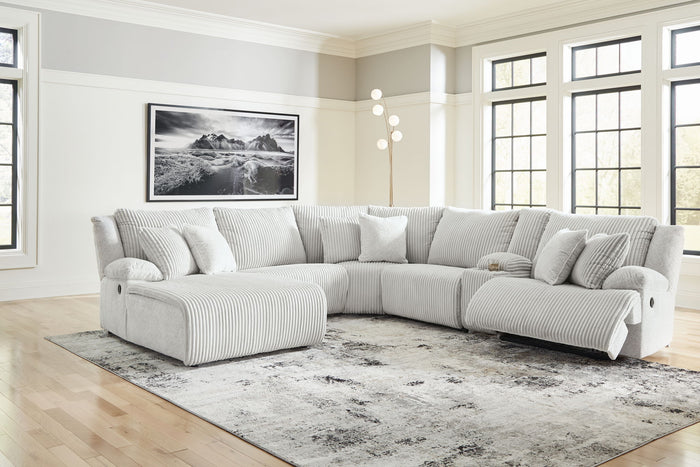 Top Tier - 6-Piece Reclining Sectional With Laf Chaise - Fabric - Alloy image 2