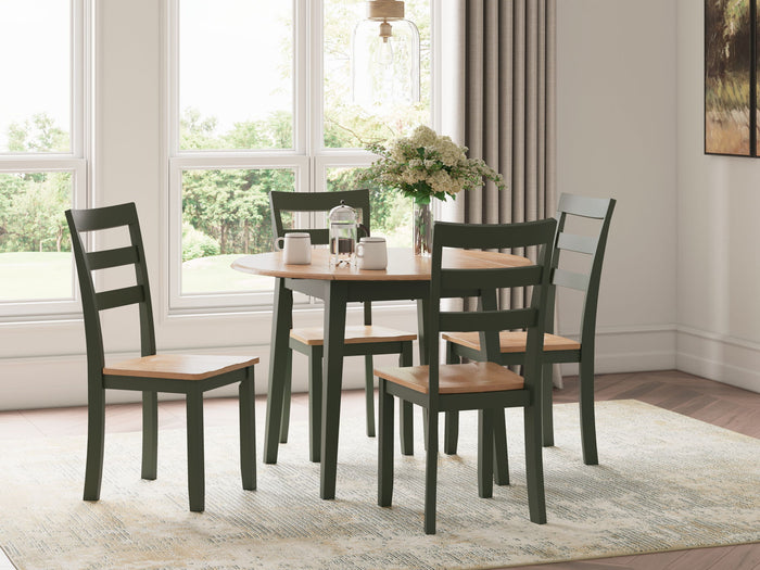 Gesthaven - Round Dining Room Drop Leaf Table Set image 2