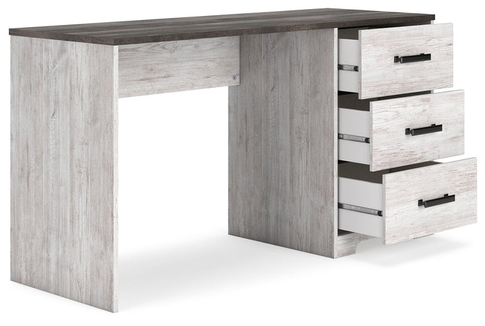 Shawburn - Home Office Desk - White / Dark Charcoal Gray image 3