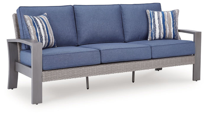 Half Moon Beach - Sofa With Cushion - Blue / Gray image 1
