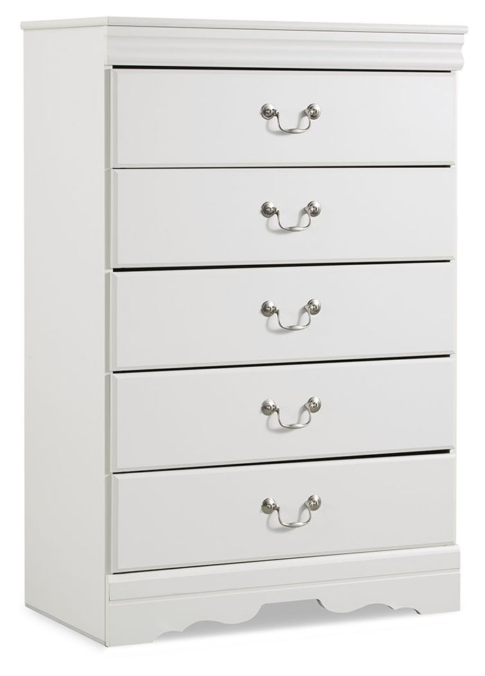 Anarasia - Five Drawer Chest - White image 1