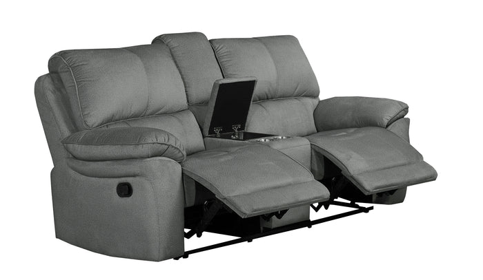 Calder Double Reclining Console Loveseat, Grey image 10