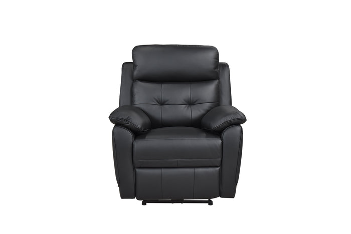 Sutton Power Reclining Chair, Black Leather Match image 9