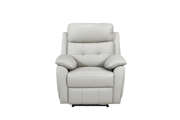 Sutton Power Reclining Chair, Silver Leather Match image 9