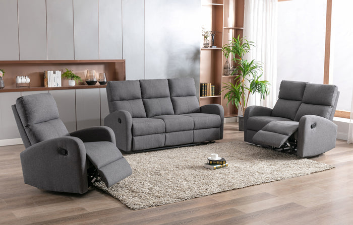 Asher Reclining Sofa, Grey image 2