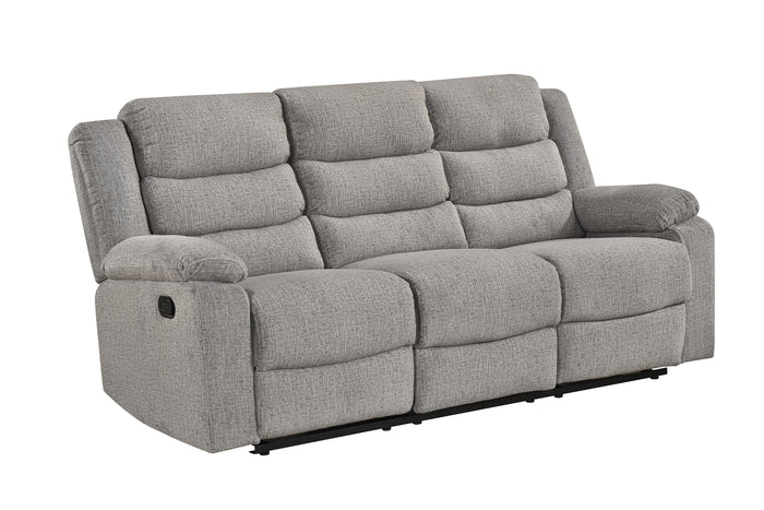 Briar Double Reclining Sofa, Brown-Grey Fabric image 8