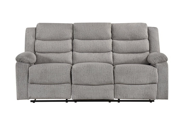 Briar Double Reclining Sofa, Brown-Grey Fabric image 7