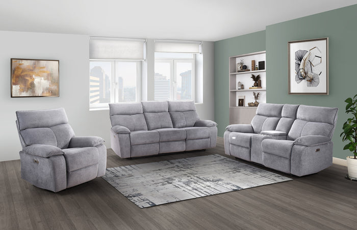 Avery Power Double Reclining Sofa, Grey image 2