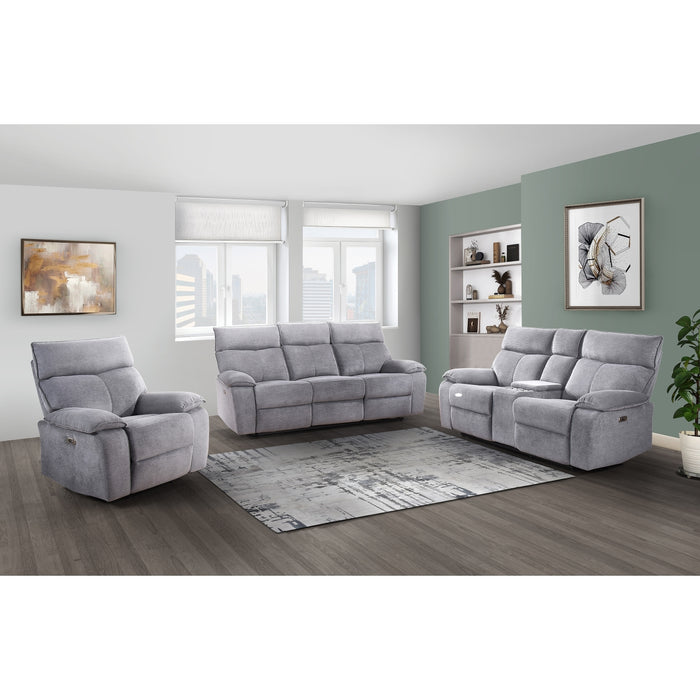 Avery Power Double Reclining Sofa, Grey image 10
