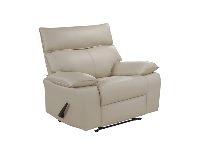 Haven Glider Recliner with Lever, Beige Leather image 8