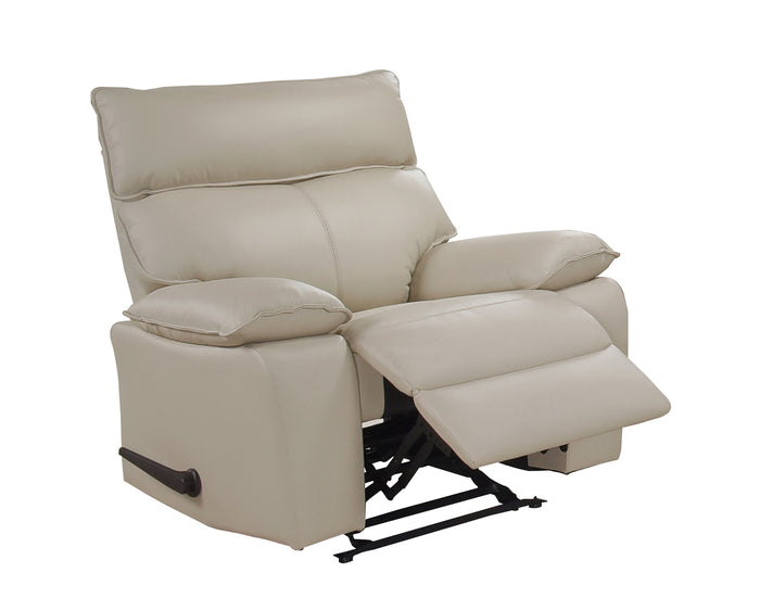 Haven Glider Recliner with Lever, Beige Leather image 9