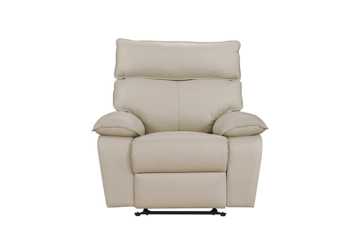 Haven Glider Recliner with Lever, Beige Leather image 7