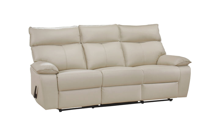 Haven 3-Piece Double Reclining Living Room Set, Beige Leather image 10