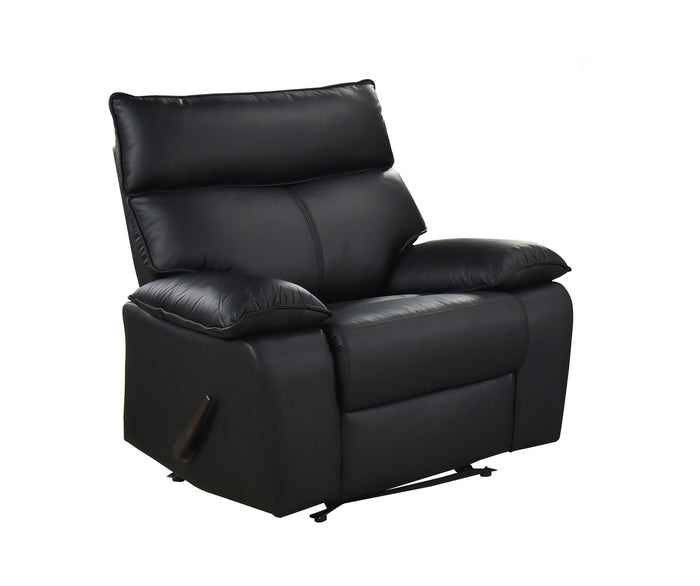 Haven Glider Recliner with Lever, Black Leather image 8