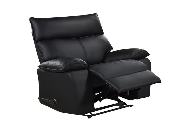 Haven Glider Recliner with Lever, Black Leather image 9