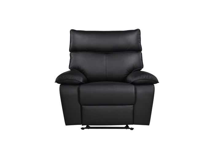 Haven Glider Recliner with Lever, Black Leather image 7