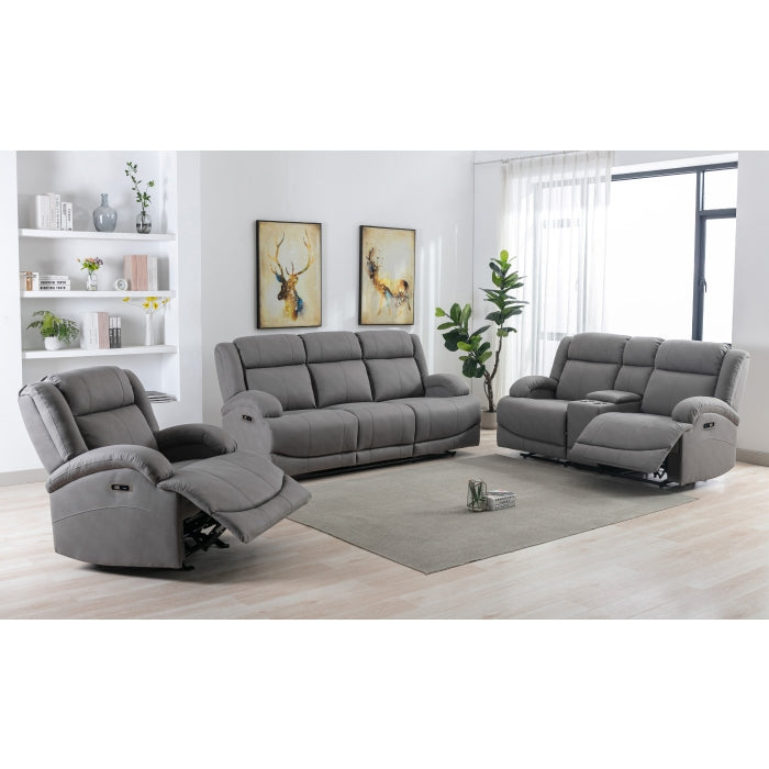 Finley Power Double Reclining Sofa, Grey image 7