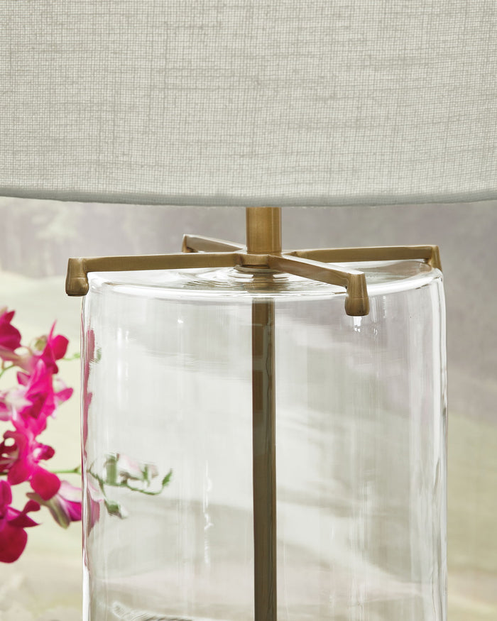 Gizeh - Glass Table Lamp - Clear / Gold Finish image 3