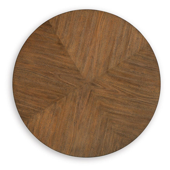 Chadworth - Round Cocktail Table - Medium Brown image 4