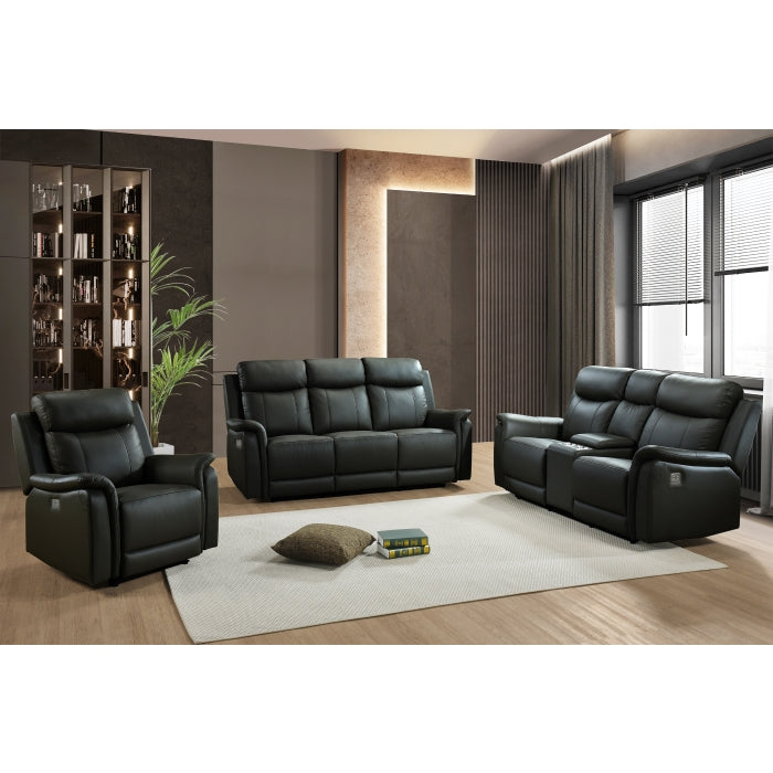 Kova Power Glider Recliner, Black Leather image 8