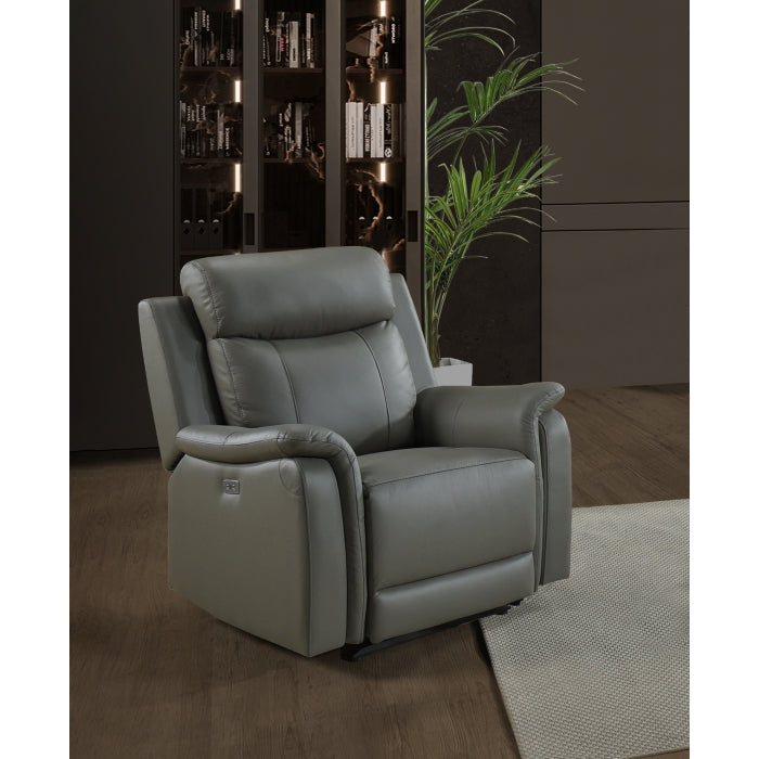Kova Power Glider Recliner, Grey Leather image 6