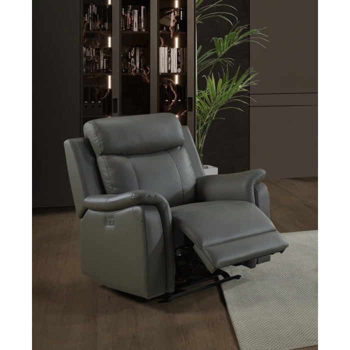 Kova Power Glider Recliner, Grey Leather image 10