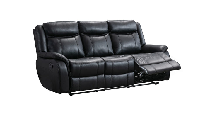 Mercer Reclining Sofa, Black Leather Gel image 10