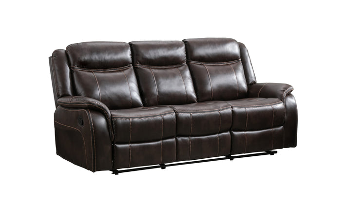 Mercer Reclining Sofa, Brown Leather Gel image 9