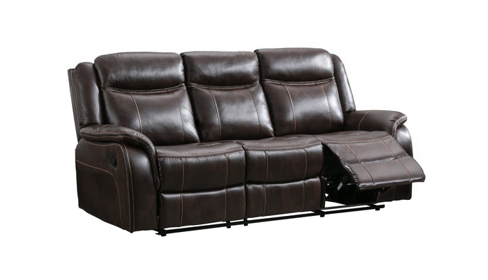 Mercer Reclining Sofa, Brown Leather Gel image 10