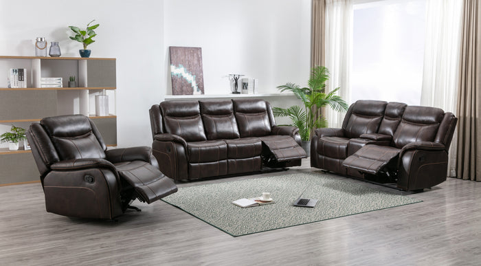 Mercer Rocker Recliner, Brown Leather Gel image 2