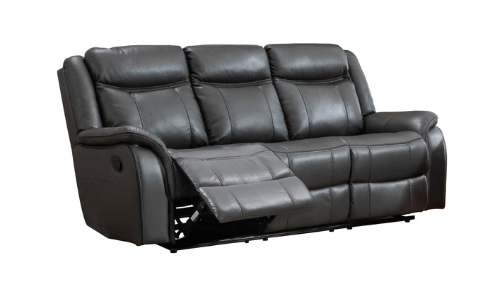 Mercer Reclining Sofa, Grey Leather Gel image 10