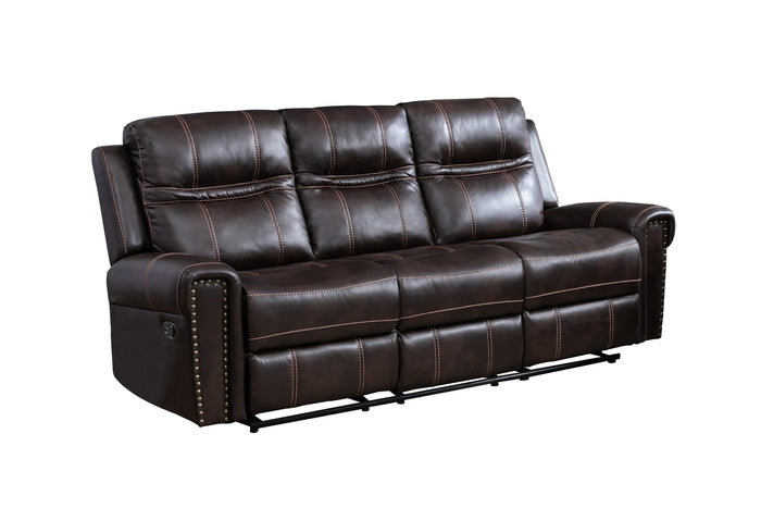 Arden Reclining Sofa, Brown Leather Gel image 9