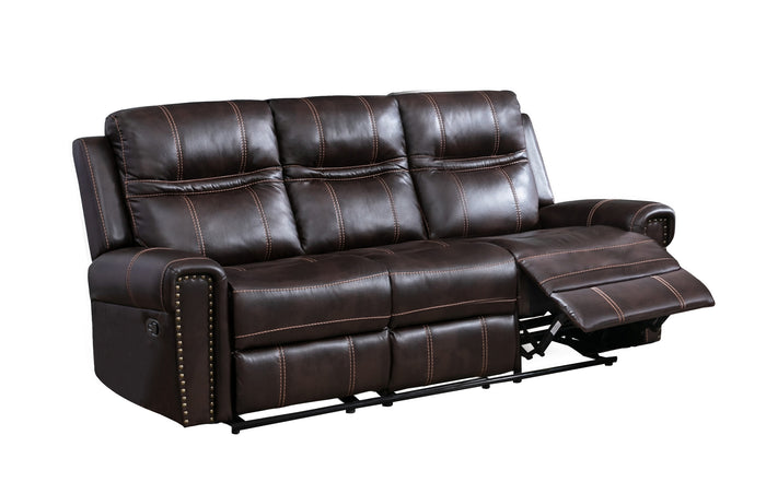 Arden Reclining Sofa, Brown Leather Gel image 10