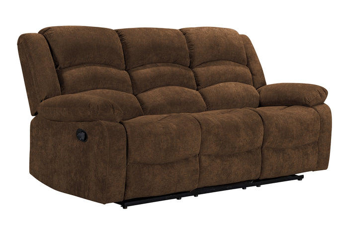 Nova Reclining Sofa, Brown Fabric image 10