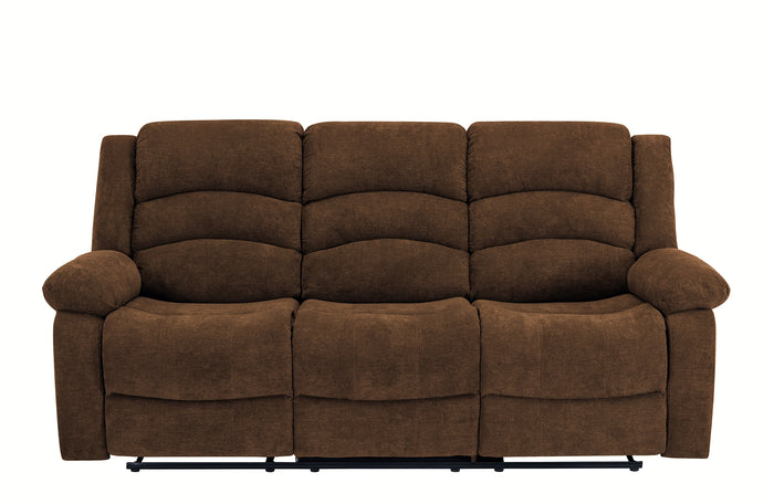 Nova Reclining Sofa, Brown Fabric image 9