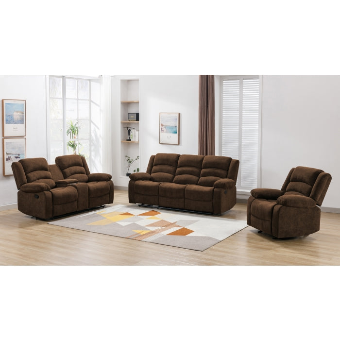 Nova Rocker Recliner, Brown Fabric image 4