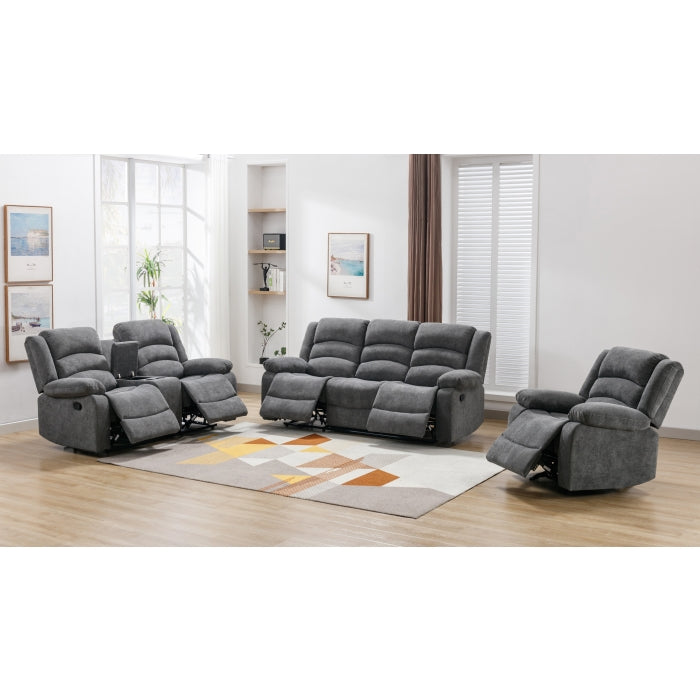 Nova Reclining Sofa, Grey Fabric image 7