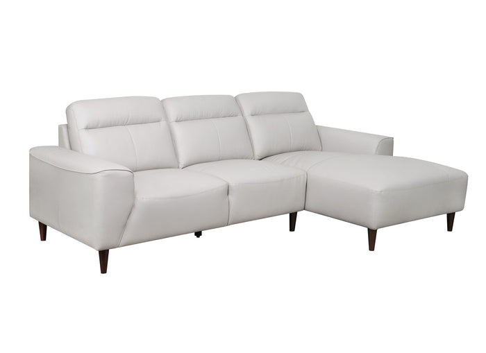 Keaton 2-Piece Sectional with Right-Side Chaise, Grey Leather Match image 10
