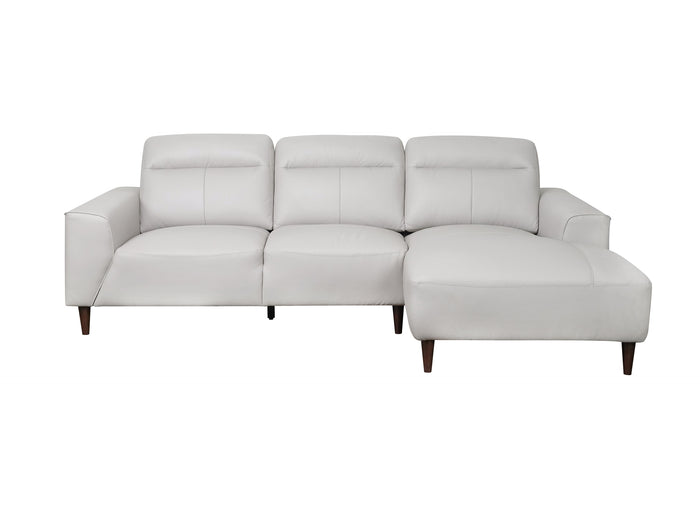 Keaton 2-Piece Sectional with Right-Side Chaise, Grey Leather Match image 9
