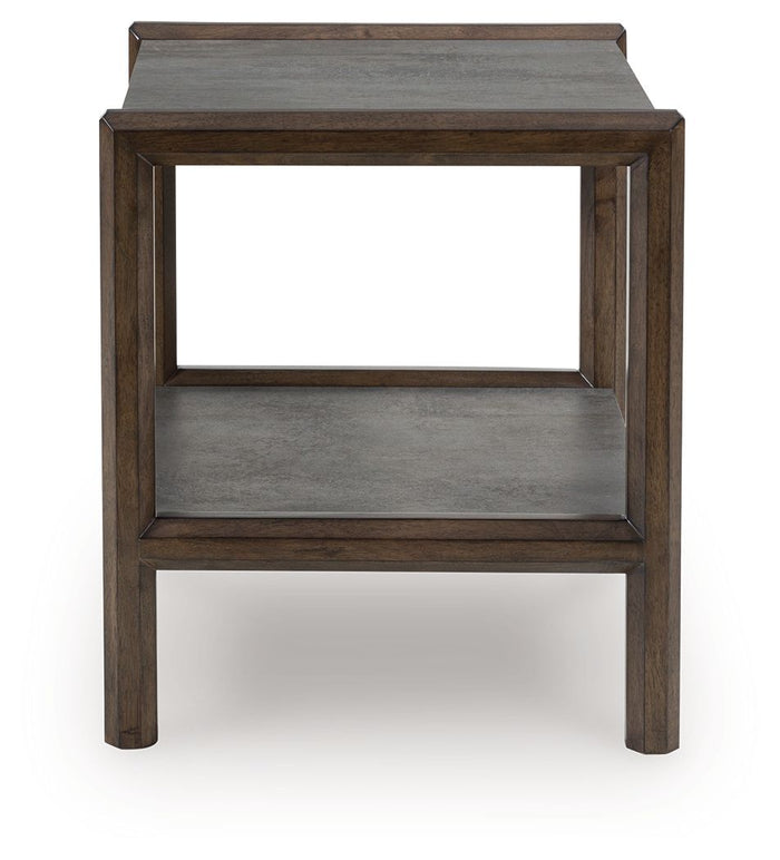 Kallenny - Rectangular End Table - Brown / Gray image 3