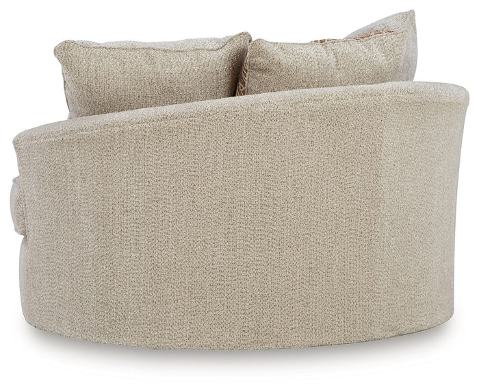 Steelwater Retreat - Oversized Swivel Accent Chair - Latte image 4
