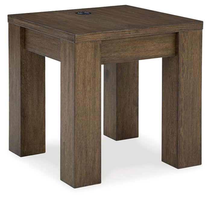 Rosswain - Square End Table - Warm Brown image 1