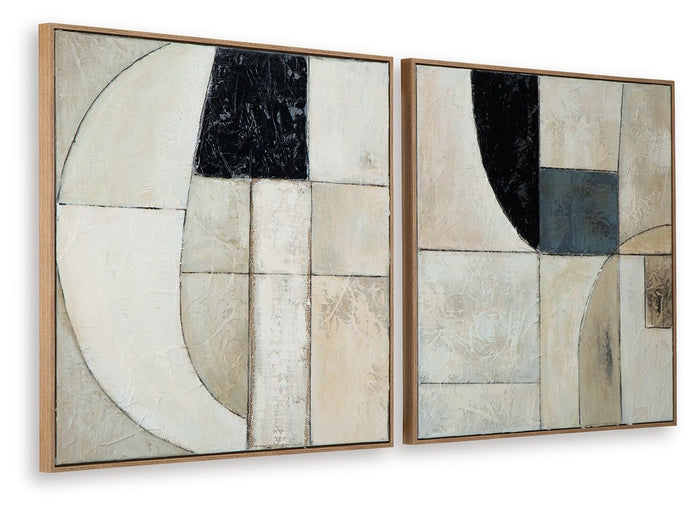 Bexlen - Wall Art Set (Set of 2) - Tan / Taupe / Black image 4