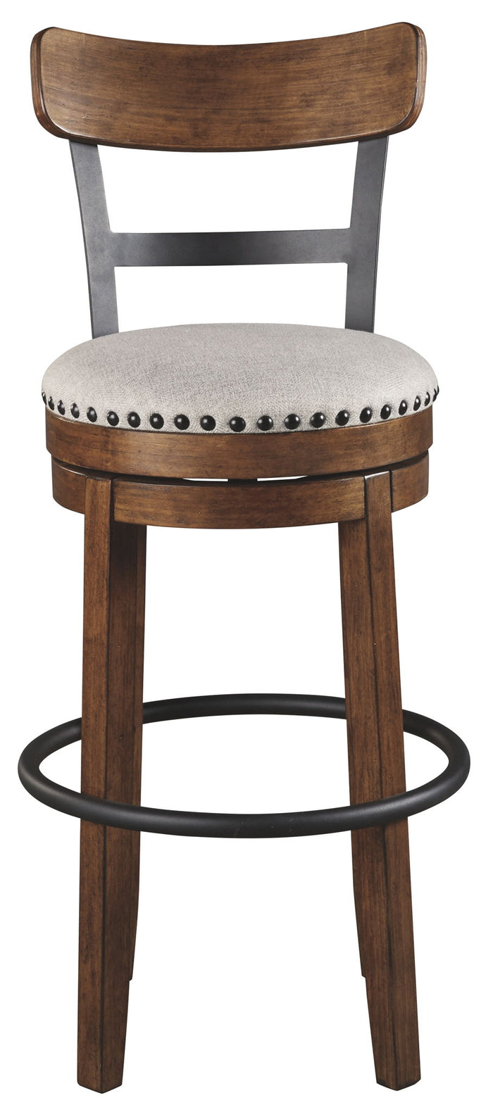 Valebeck - Tall Upholstered Swivel Barstool image 9